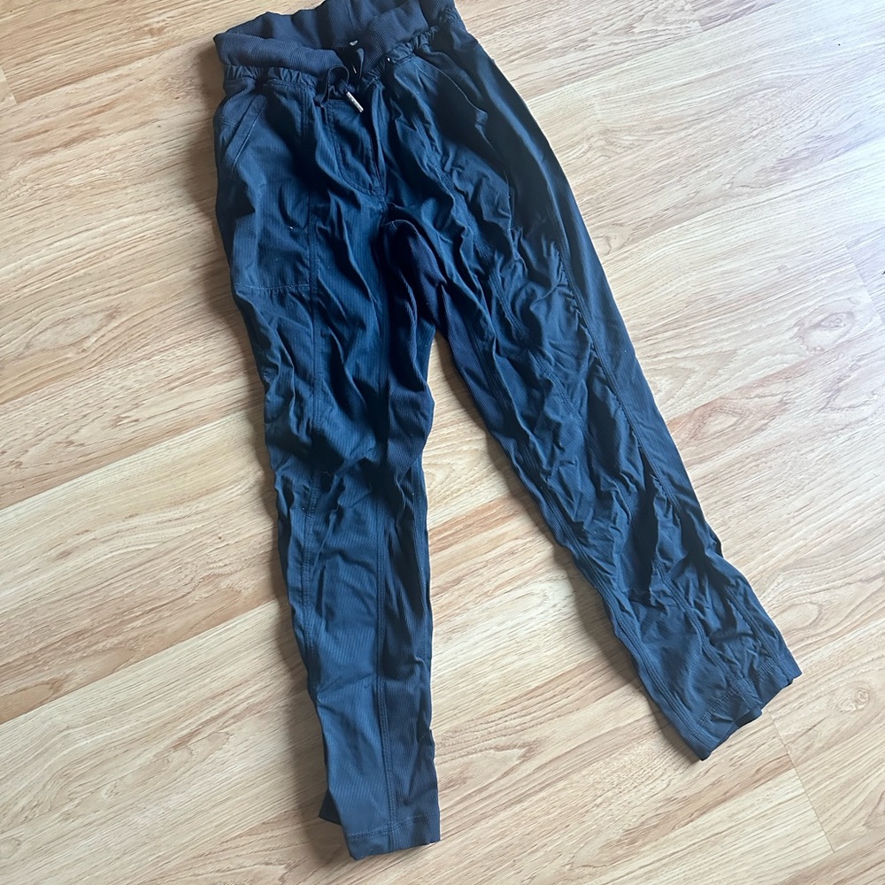Black lululemon cropped dance studio pants, size 4